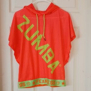 Zumba Orange Mesh Hoodie